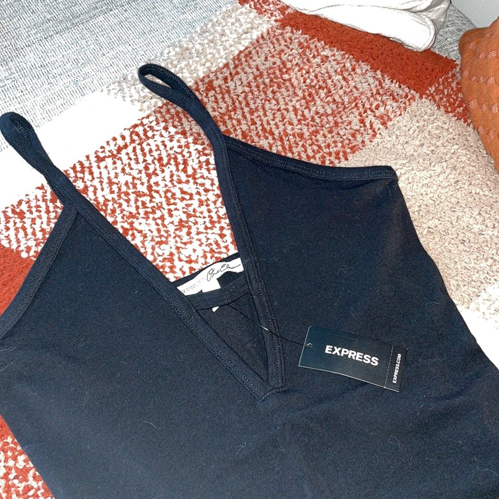 NWT Express Black Thong Bodysuit - Size XS - Picture 2 of 4